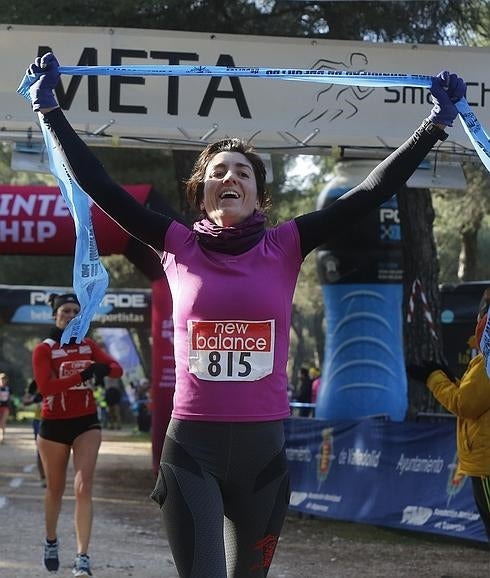 Silvia González, entra victoriosa en la meta, en una prueba anterior. 