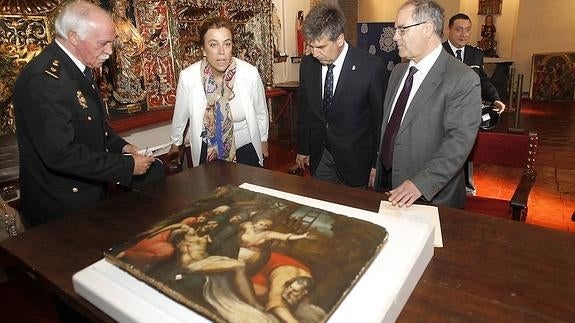 Tabla entregada a la Diócesis. 