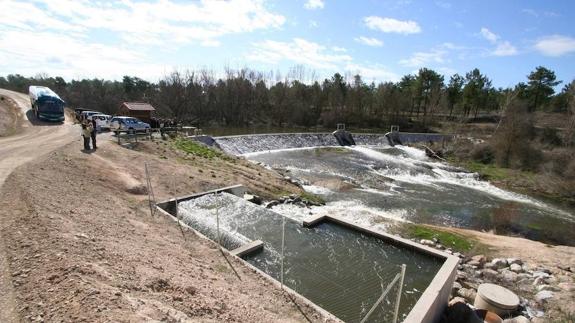 Infraestructuras para la captación de agua en el río Cega. 