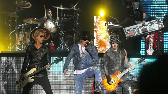 Guns N' Roses, durante un concierto.