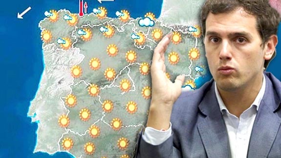 Ana Blanco coloca a Albert Rivera como presentador del tiempo de TVE