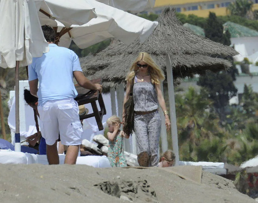 Claudia Schiffer durante unas vacaciones en Marbella. 