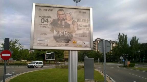 Valla publicitaria anunciando el musical. 