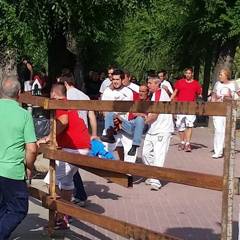 Herido un hombre de 70 años en el encierro de Tudela