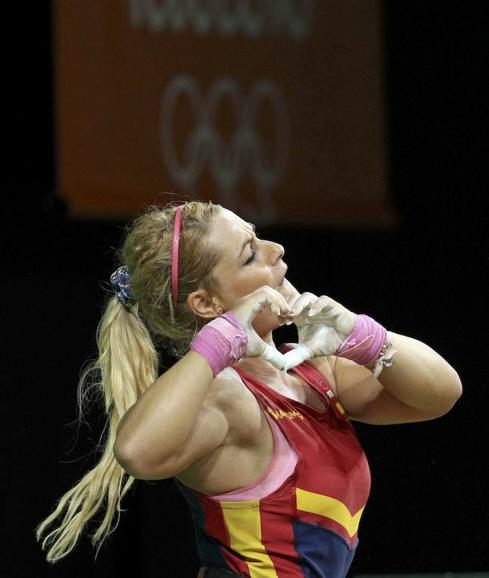 Lydia Valentín, durante su participación en los JJOO de Rio donde fue bronce.