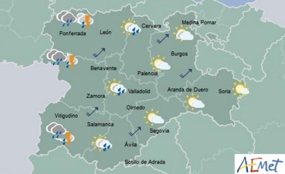 El frío y las lluvias vuelven a Castilla y León