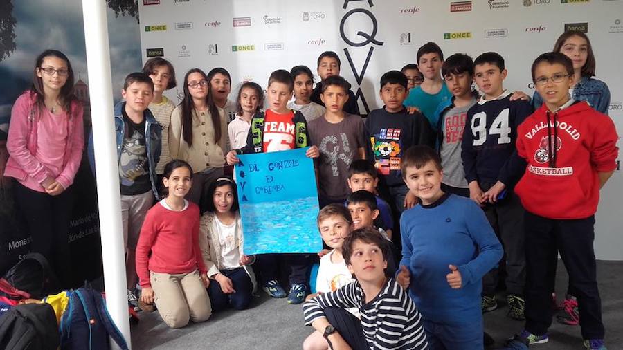 Alumnos del colegio Gonzalo de Córdoba de Valladolid, en su visita a Las Edades con el programa 'Conoce tu patrimonio'