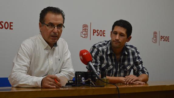 El secretario general del PSOE de Zamora, Antonio Plaza, y el secretario de Organización, Ismael Aguado. 