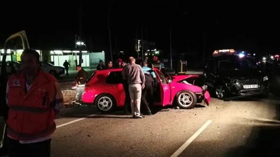 Un herido de consideración y dos leves en un accidente en la carretera de Rueda