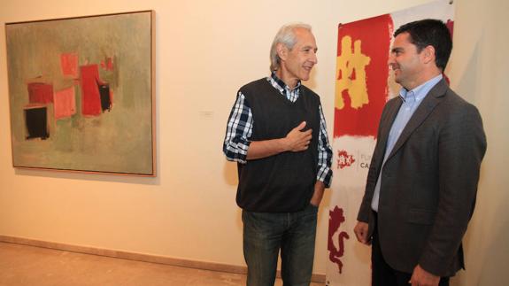 José María Parreño y Juan Zapatero, en el Museo de Arte Contemporáneo Esteban Vicente