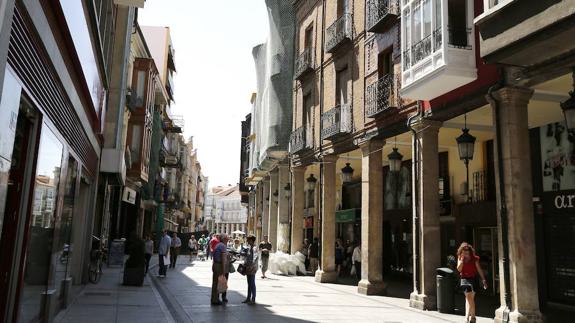 Edificios de la Calle Mayor de Palencia.