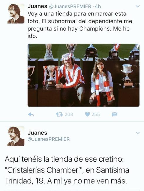 Cristalerías Chamberí triunfa en Twitter rompiendo el corazón a los seguidores del Atleti