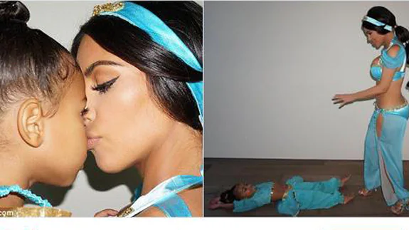 Kim Kardashian y North West se convierten en Jasmine