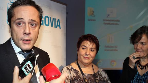 José Bayón, Clara Luquero y Diana Alonso, ayer en la inauguración de la jornada.