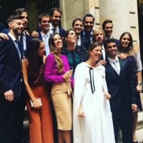 Feliciano López y su nueva conquista en la boda. 