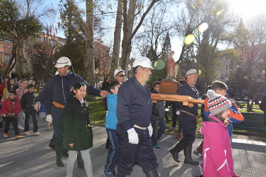 Procesión de Santa Bárbara en Guardo. 