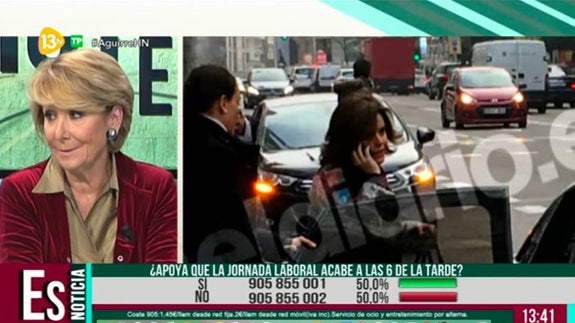 Esperanza Aguirre se queja de su sueldo