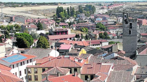 Vista del casco urbano de Cuéllar. 