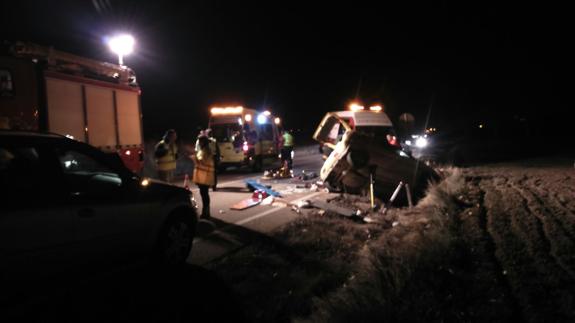 Cuatro heridos en un accidente de tráfico entre Valbuena y Olivares de Duero