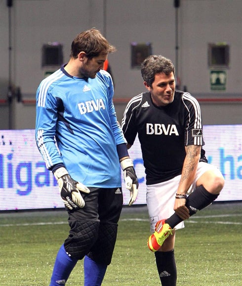 Iker Casillas con Alejandro Sanz.