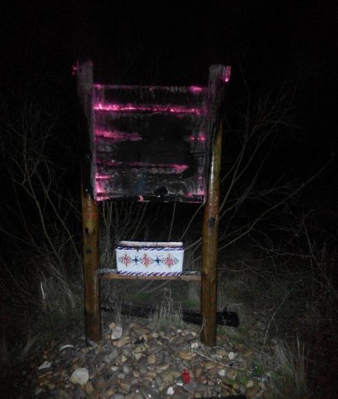 Estado del altar tras el incendio.