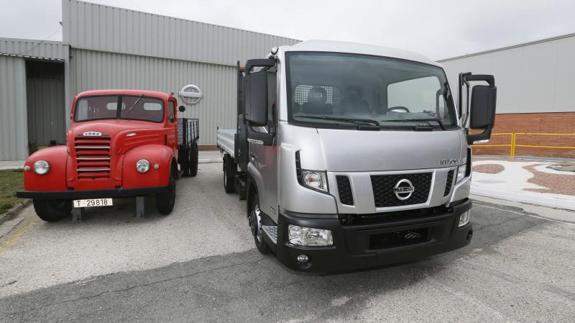 El camión NT500 de Nissan el día de su presentación en público, en 2014, en la planta de Ávila. 