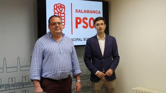Fernando Vegas, en primer plano, junto a José Luis Mateos.  