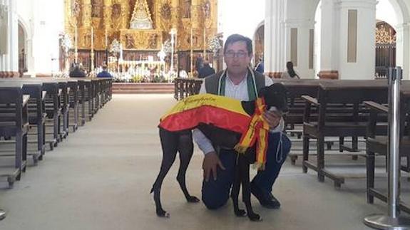 Gregorio Mediavilla con ‘Faruq’, ayer en El Rocío.