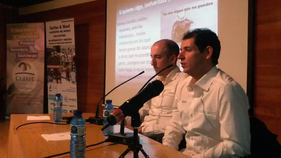 Carlos González y Noel Martín, durante la charla.