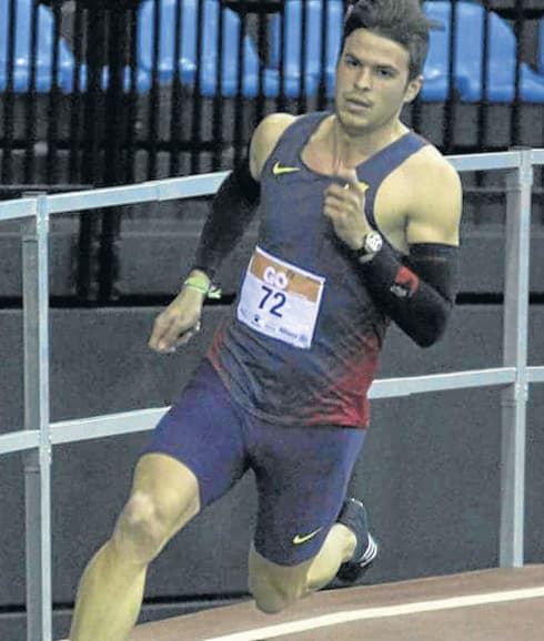 El atleta astudillano Óscar Husillos.