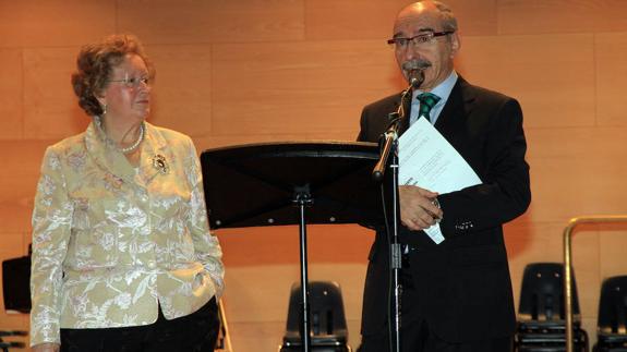 Rosario Martín Laguna y Alfredo Matesanz, en la presentación del concierto.