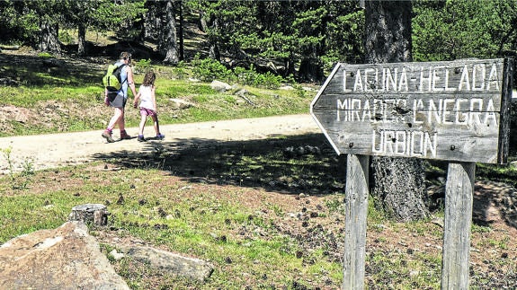 Inicio de la senda hacia la Laguna Negra. 