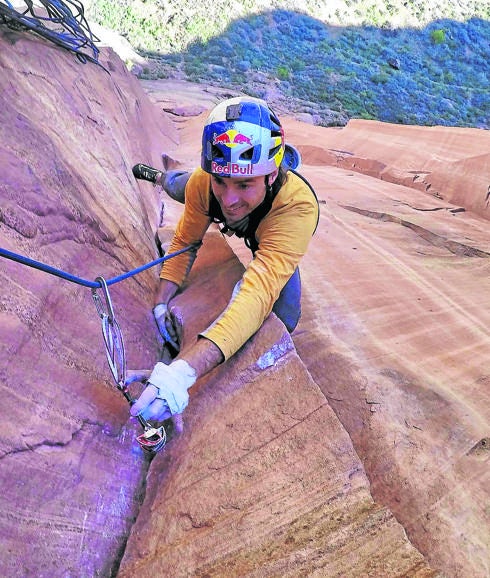 El montañero Eneko Pou, escalando el Moonlight Buttress en Estados Unidos, el año pasado.