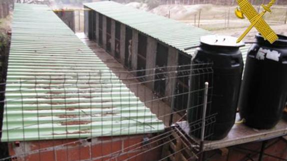 Perreras construidas de forma ilegal.