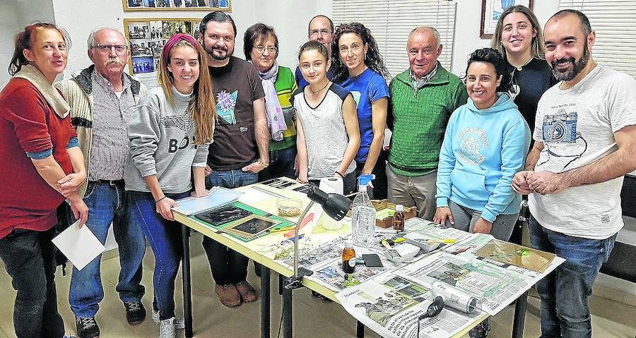 Participantes en el curso que sobre revelado ha tenido lugar este fin de semana en Juzbado. 