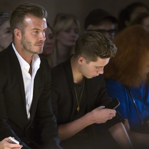 David Beckham y Brooklyn. 