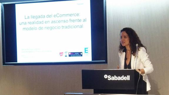 Gema Mencía, en una conferencia.