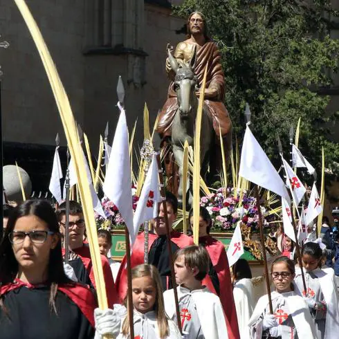 Paso de La Borriquilla, en la Procesión del Domingo de Ramos.