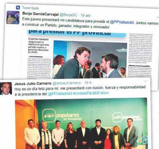 Tanto Borja García Carvajal como Jesús Julio Carnero anunciaron su decisión de optar a la Presidencia en sus cuentas de twitter. 