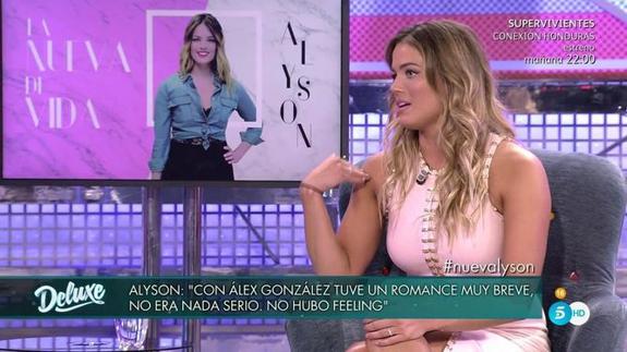 Alyson habla de todo en Sábado Deluxe, de Antonio, Marco, Álex González, y su paso por 'Hable con ellas'