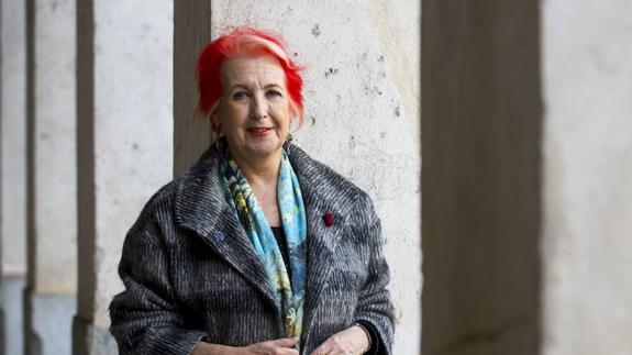 Rosa María Calaf, antes de participar en el ciclo 'Cronistas del siglo XXI'. 