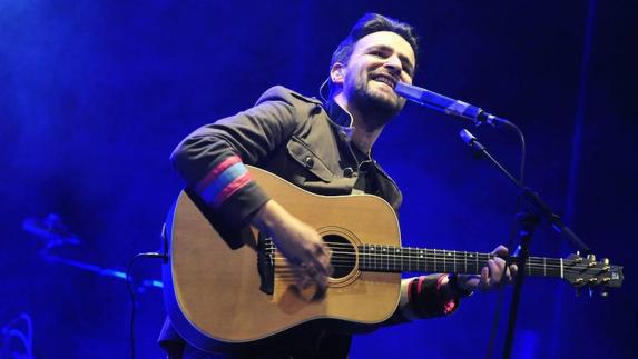 Diego Cantero, de Funambulista, durante un concierto. 