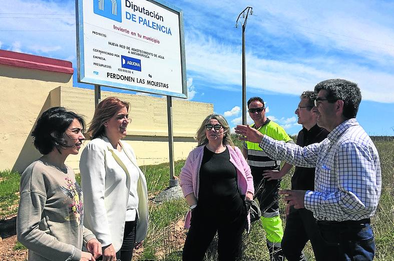Ángeles Armisén, en su visita a Matamorisca.