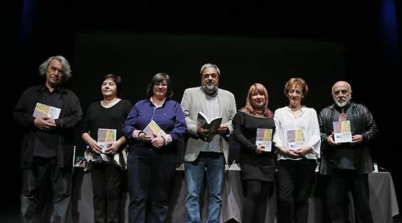 Ángel Marcos, Esperanza Ortega, Yolanda Rodríguez, Carlos Aganzo, Ana María Vallejo, Ana Gallego y Manolo Sierra.  
