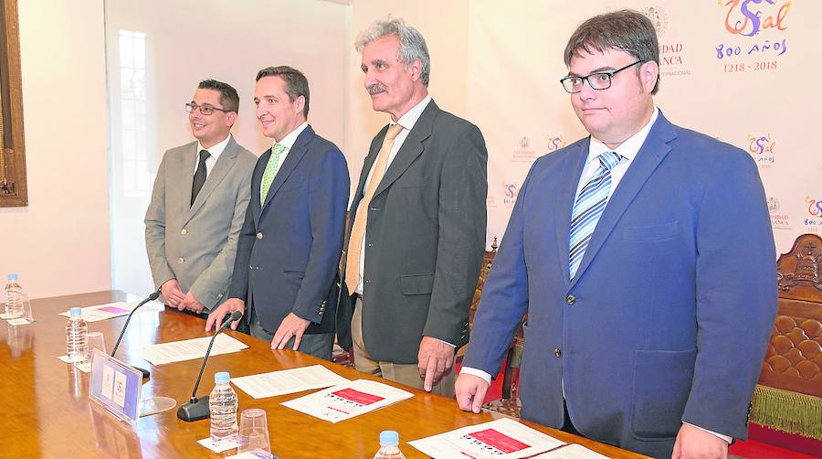 Javier Sánchez, Juan Manuel Corchado, José Sánchez y Juan C. Hernández presentaron el proyecto. 