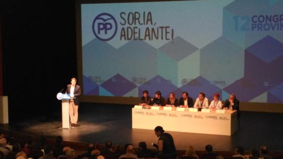 Los compromisarios del PP de Soria revalidan a Angulo como presidente del partido en el XII Congreso Provincial