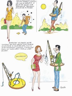Una mini-grúa para recoger pañuelos caídos al suelo, uno de los últimos proyectos de Ramón Sabatés.