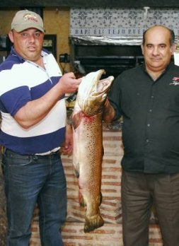 Una trucha de 7,5 kilos de peso