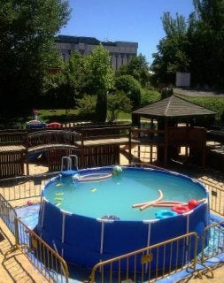 Piscina donde murió el niño.