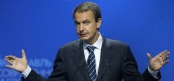 Rodríguez Zapatero pronuncia, ayer, la conferencia 'El Estado Moderno y la Seguridad Global' en la ciudad rusa de Yaroslavl. / ALBERTO MARTÍN-EFE